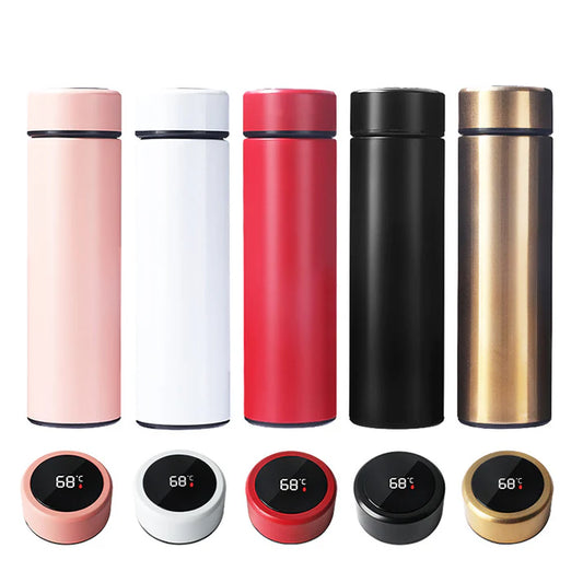 Smart Thermos Stainless Steel - Double Walled Insulated with LED Temperature Display